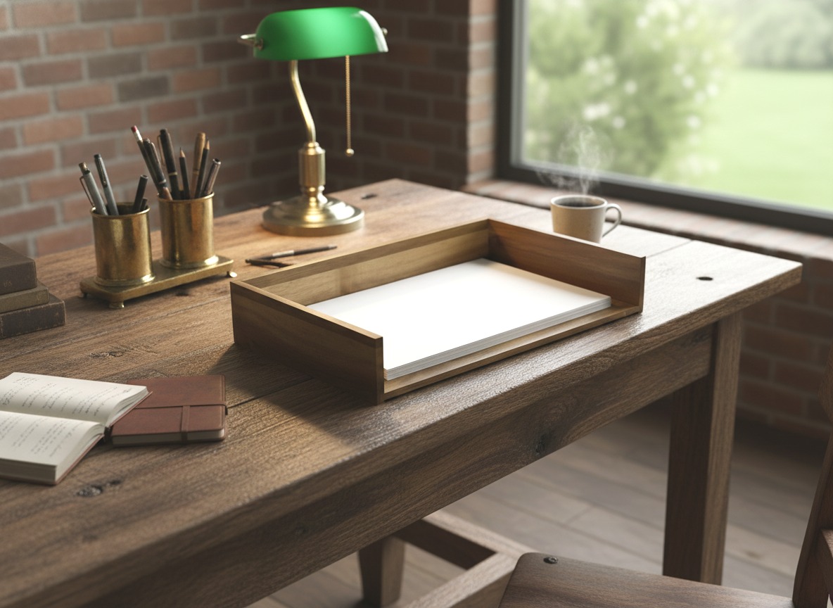 Acacia Wood Desk Tray | Premium Organizers for US & EU