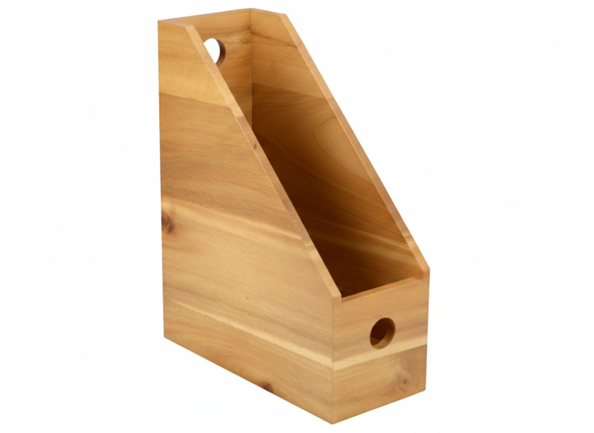 Acacia Wood File Holder & Magazine Rack | US & EU Office