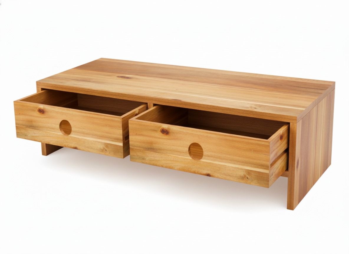 Acacia Wood Monitor Stand - Ergonomic Desk Riser US/EU