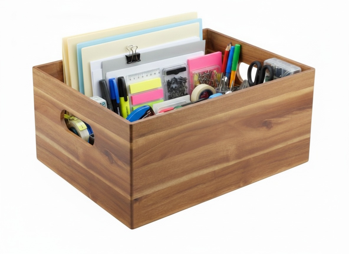 Acacia Wood Storage Bins | Wholesale Organizers US & EU