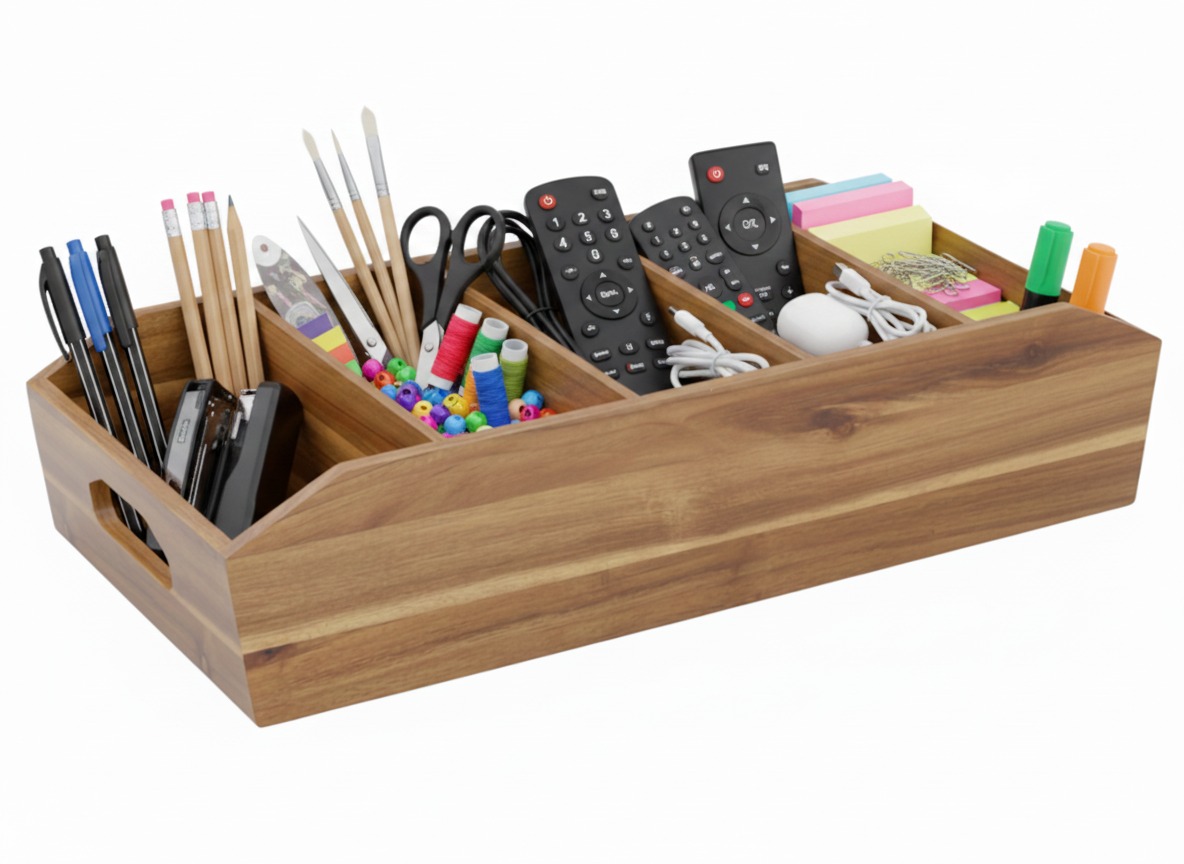 Acacia Wood Divided Storage Bin - Wholesale Vietnam