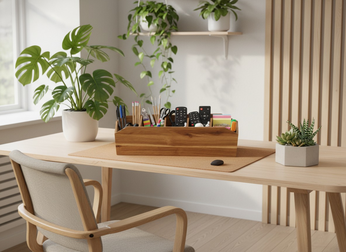 Acacia Wood Divided Storage Bin - Wholesale Vietnam