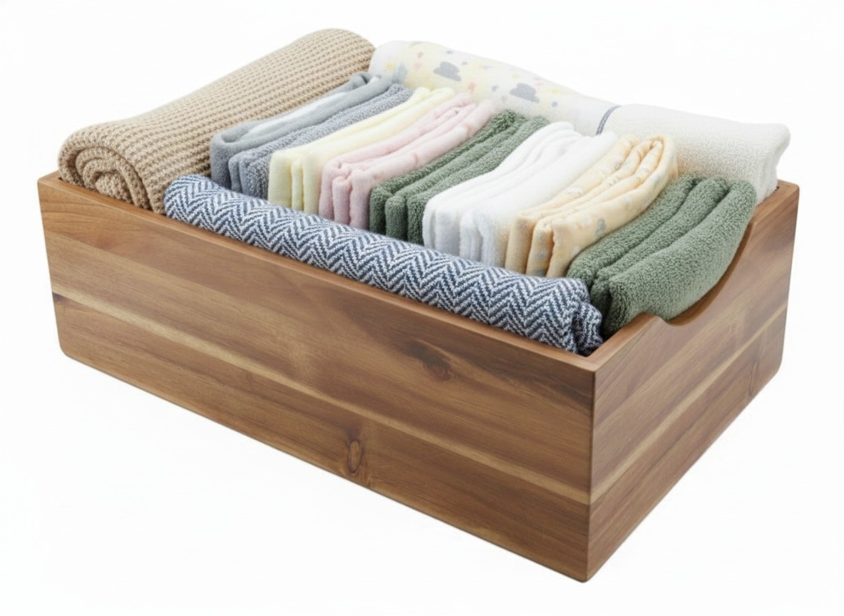 Acacia Wood Storage Bin | Wholesale Organizers - Vietnam Factory