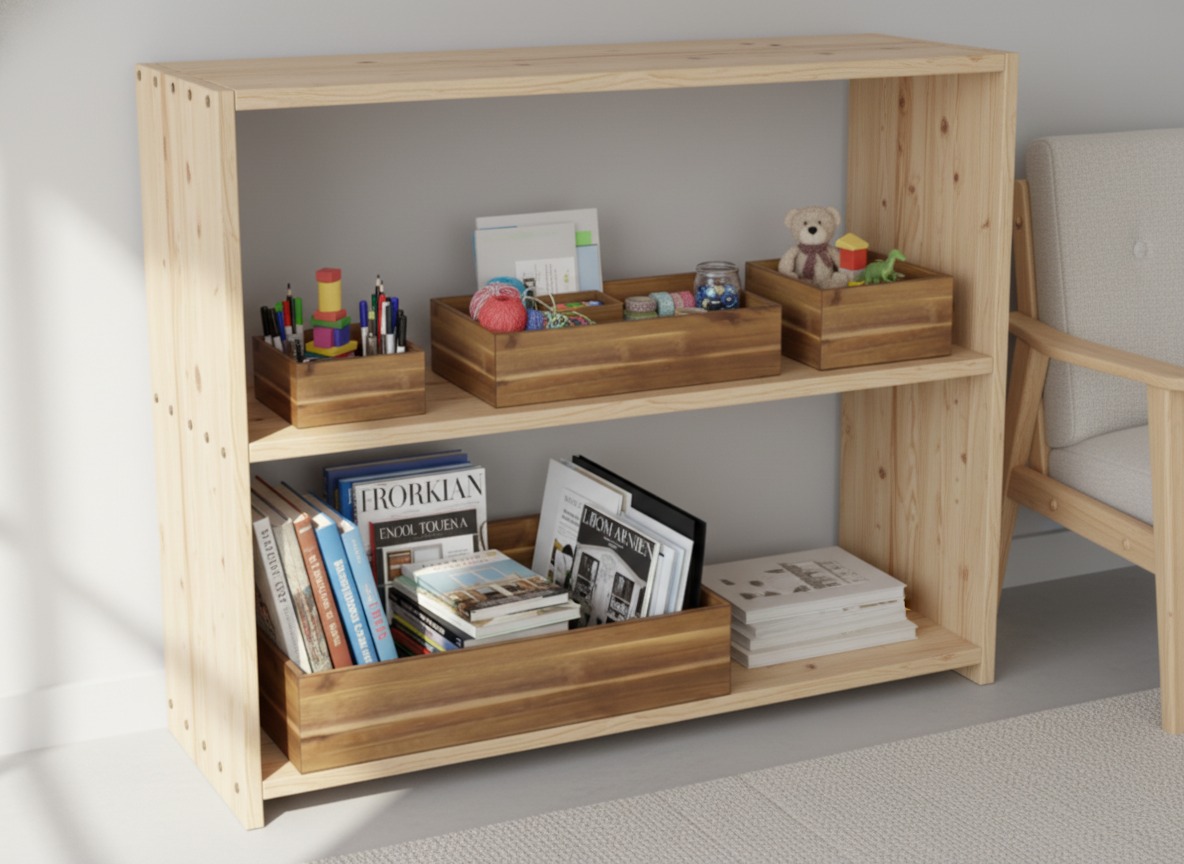 Acacia Wood Storage Bins 4pc - Organize Your Home | US & EU