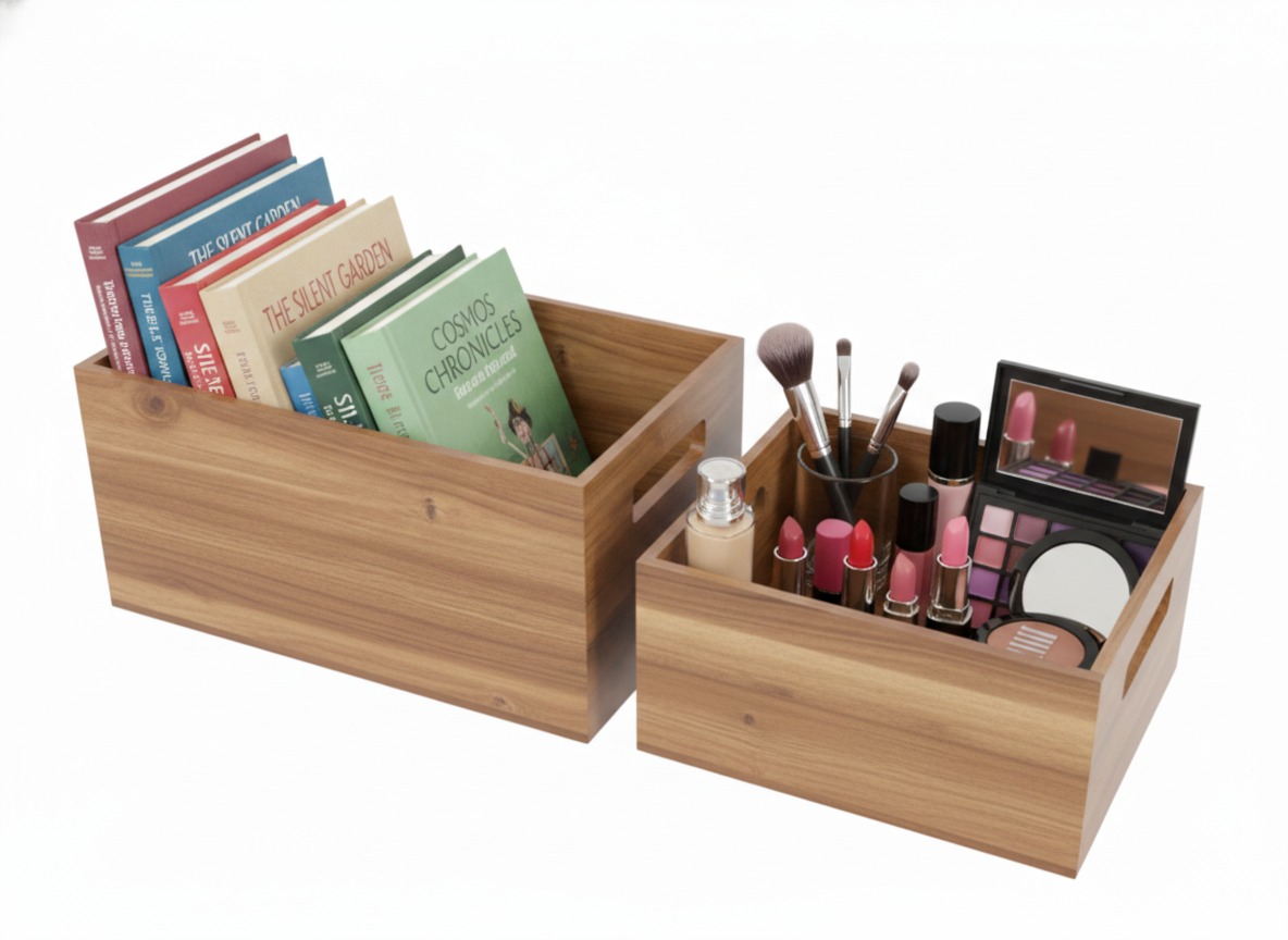 Acacia Wood Storage Bins - Organize with Style (US/EU)