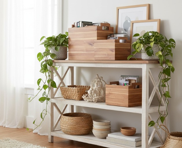 Acacia Wood Storage Bins | Set of 2 | USA & EU Wholesaler