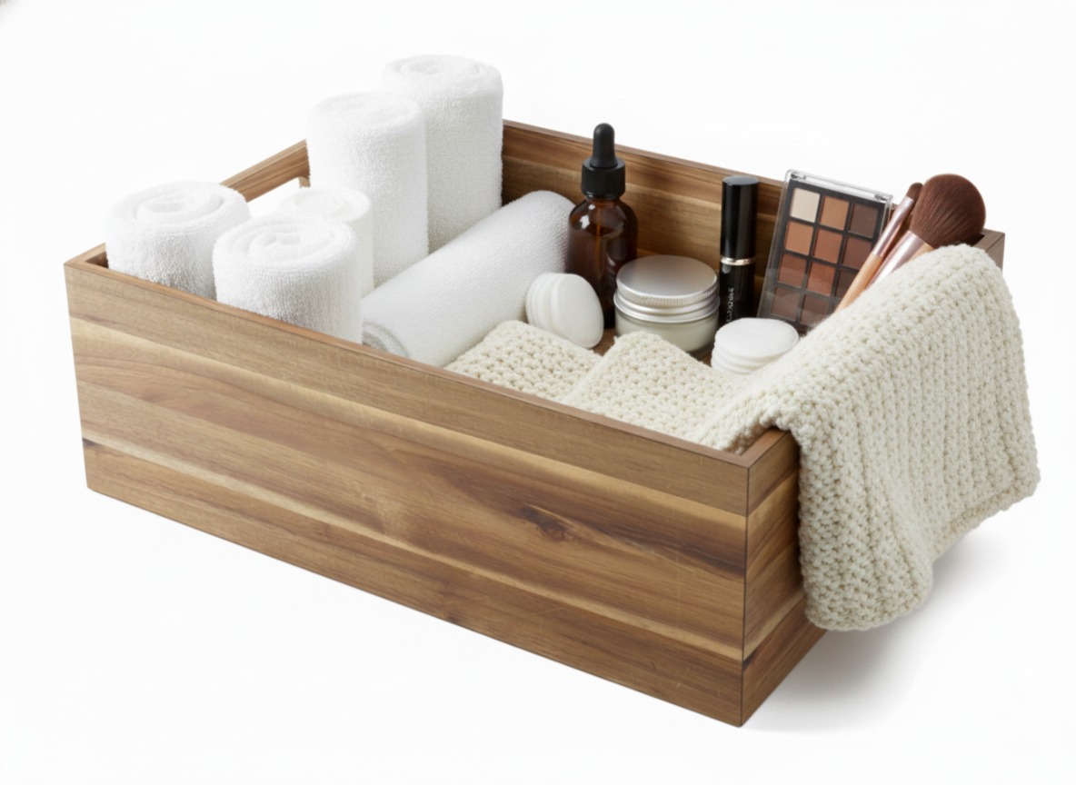 Acacia Wood Storage Bin | Home Organizer US & EU