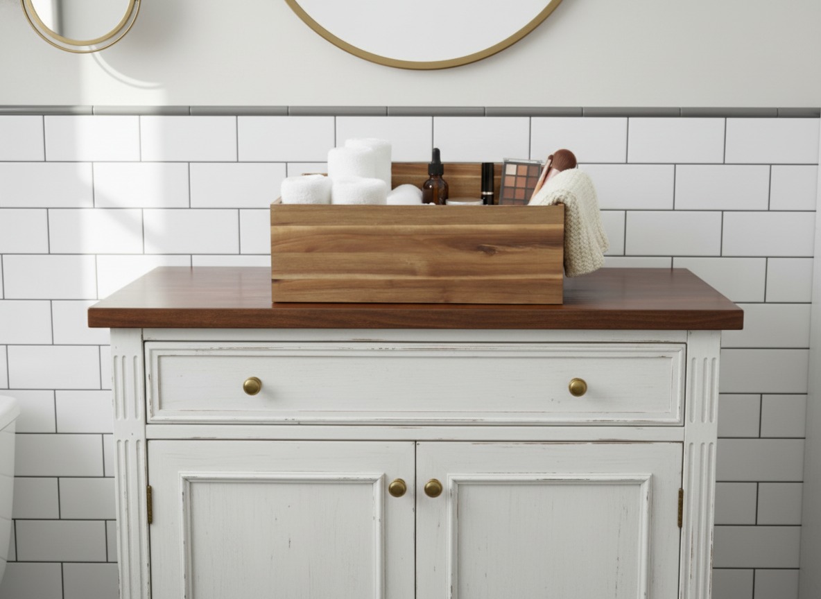 Acacia Wood Storage Bin | Home Organizer US & EU