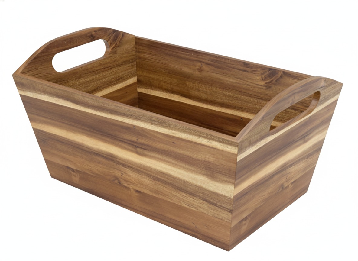 Acacia Wood Storage Bin | Premium Organizers USA & EU