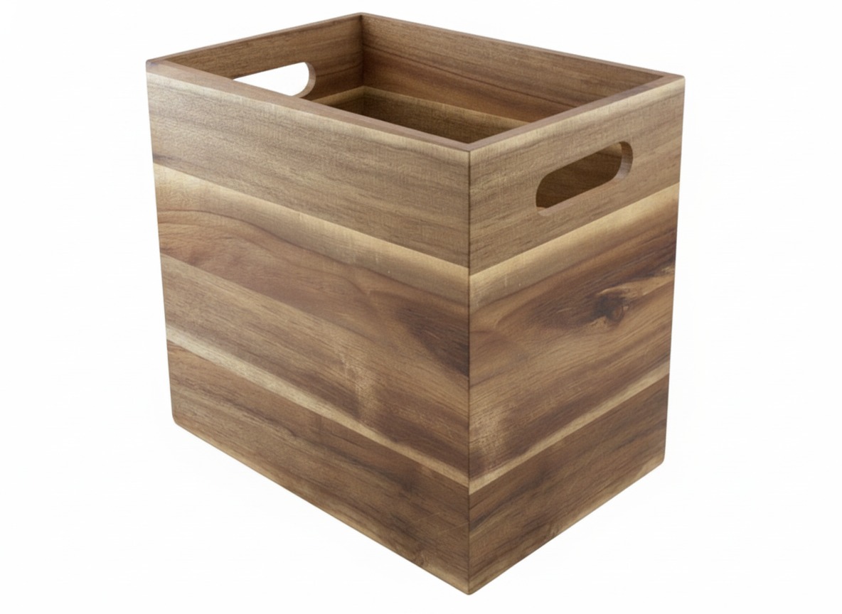 Acacia Wood Storage Bin | Home Organizers USA & EU