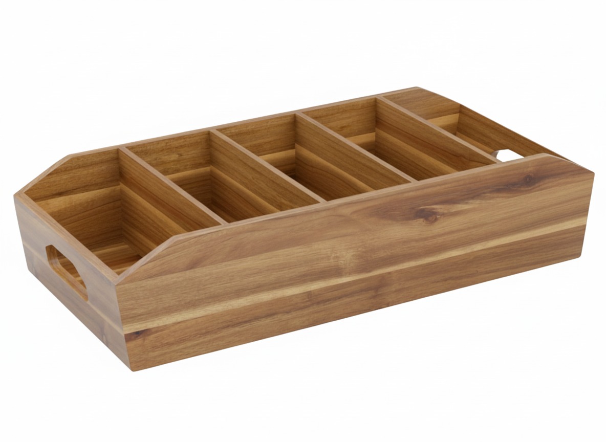 Acacia Wood Divided Storage Bin - Wholesale Vietnam
