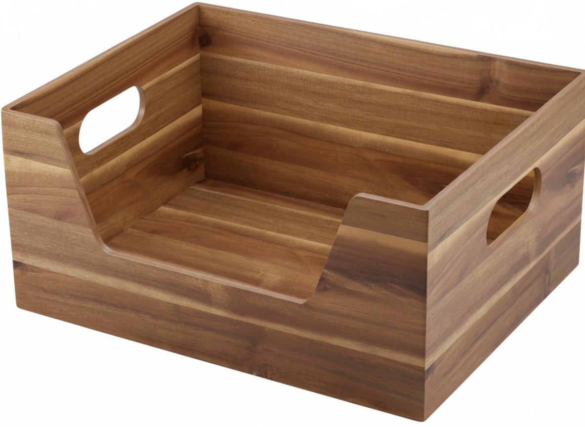 Acacia Wood Storage Bins Wholesale | Vietnam Supplier USA/EU