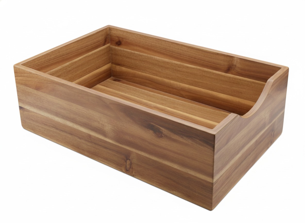 Acacia Wood Storage Bin | Wholesale Organizers - Vietnam Factory