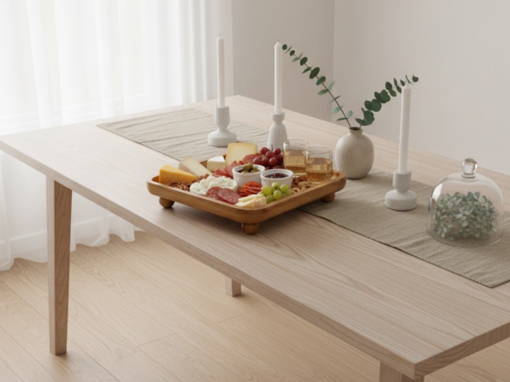 Ultimate Square Acacia Wood Footed Platter Wholesale