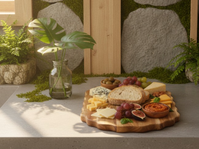 Professional-grade Acacia Scalloped Cutting Board from Vietnam