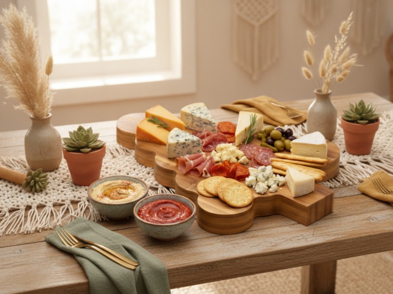 Superior Tree-Shaped Acacia Wood Serving Board