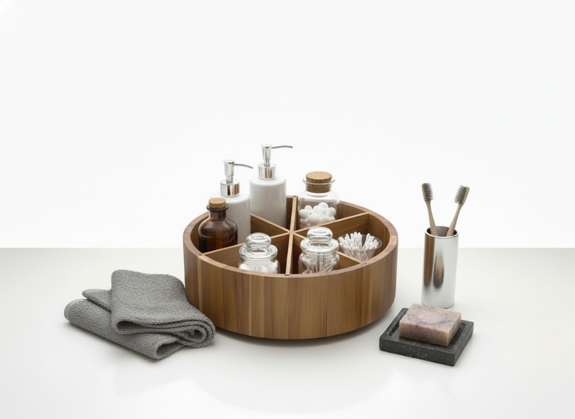 Acacia Divided Lazy Susan - Wholesale Vietnam Supplier
