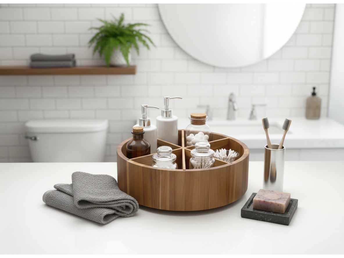 Acacia Divided Lazy Susan - Wholesale Vietnam Supplier