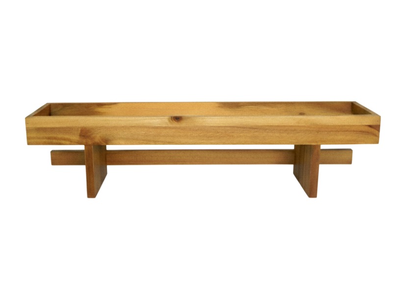 Acacia Wood Wall Shelf | Bathroom Storage for US & EU