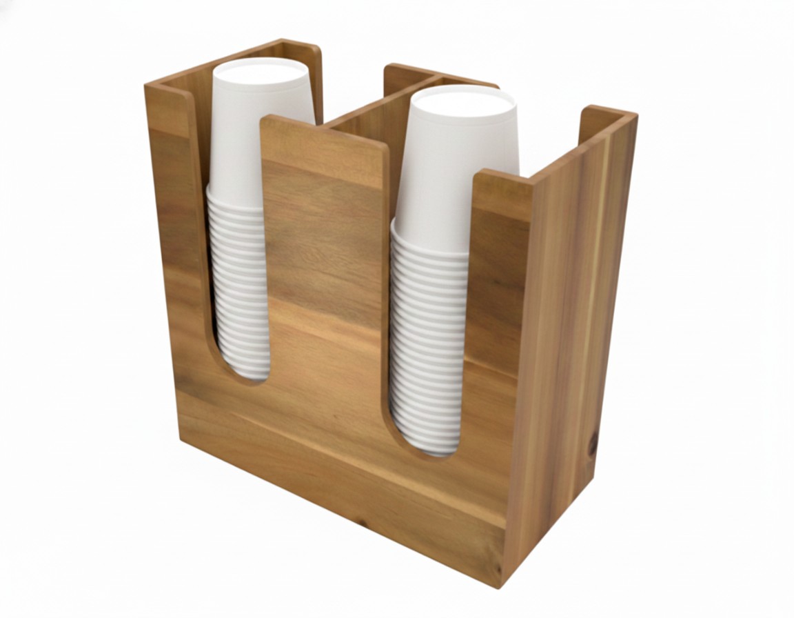 Acacia Wood Cup Holder & Caddy | Wholesale Vietnam