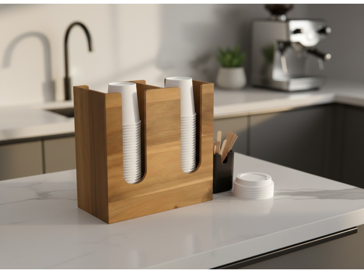 Acacia Wood Cup Holder & Caddy | Wholesale Vietnam