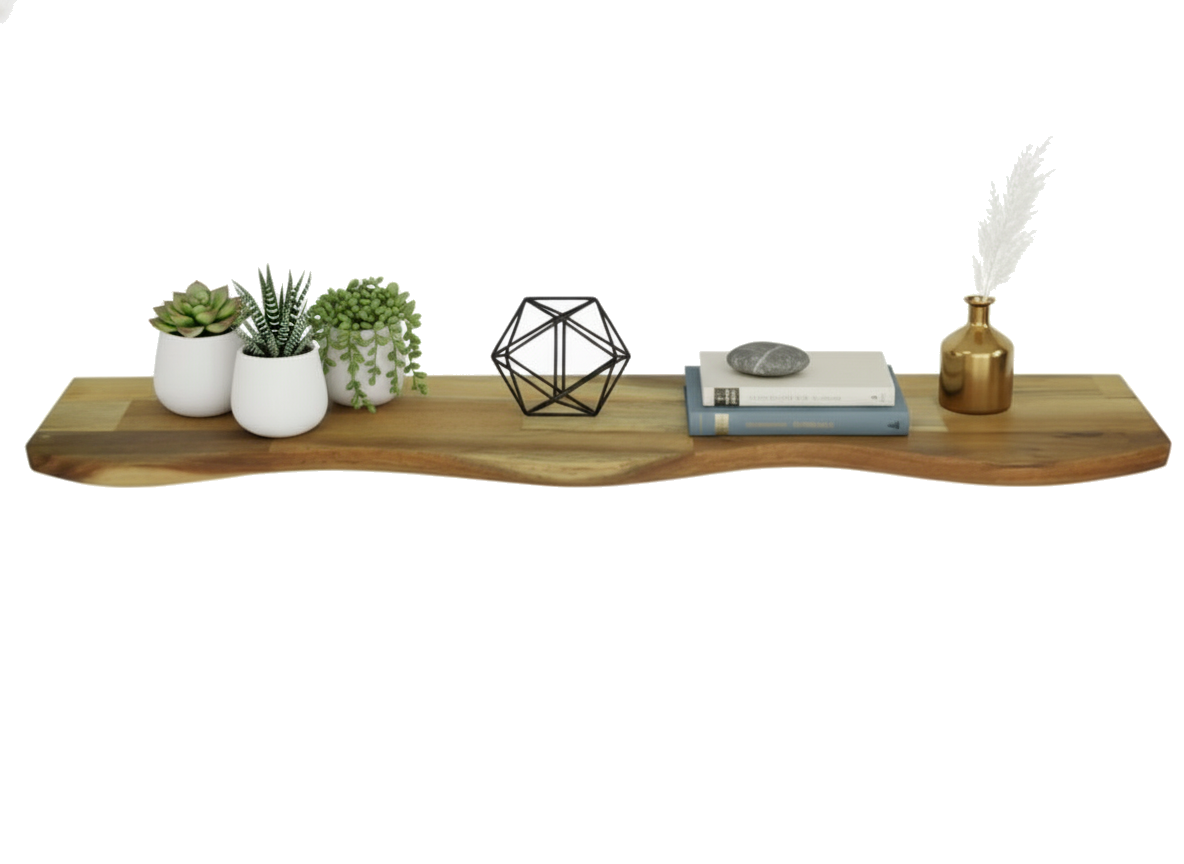 Acacia Live Edge Floating Shelves | Vietnam Wood Decor US/EU