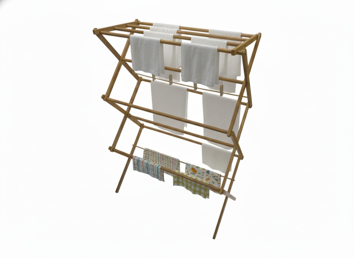 Acacia Wood Drying Rack - Sustainable Laundry | USA & EU