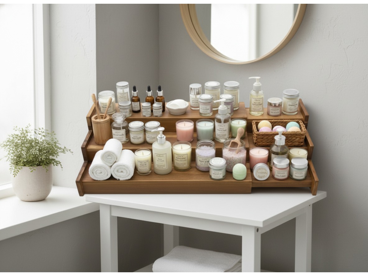 Expandable Acacia Spice Rack | Kitchen Storage & Organization USA/EU