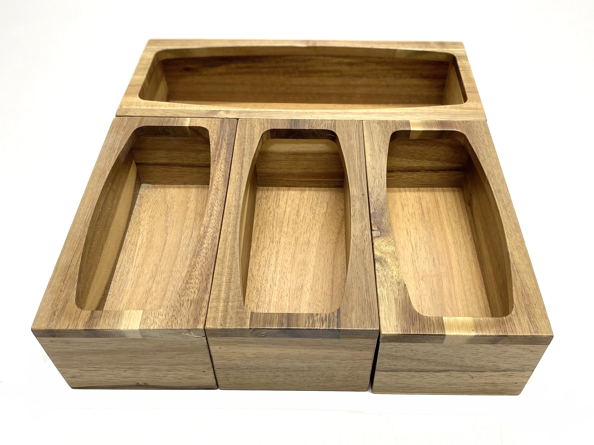 Acacia Wood Zip Bag Organizer | Kitchen Storage Solutions