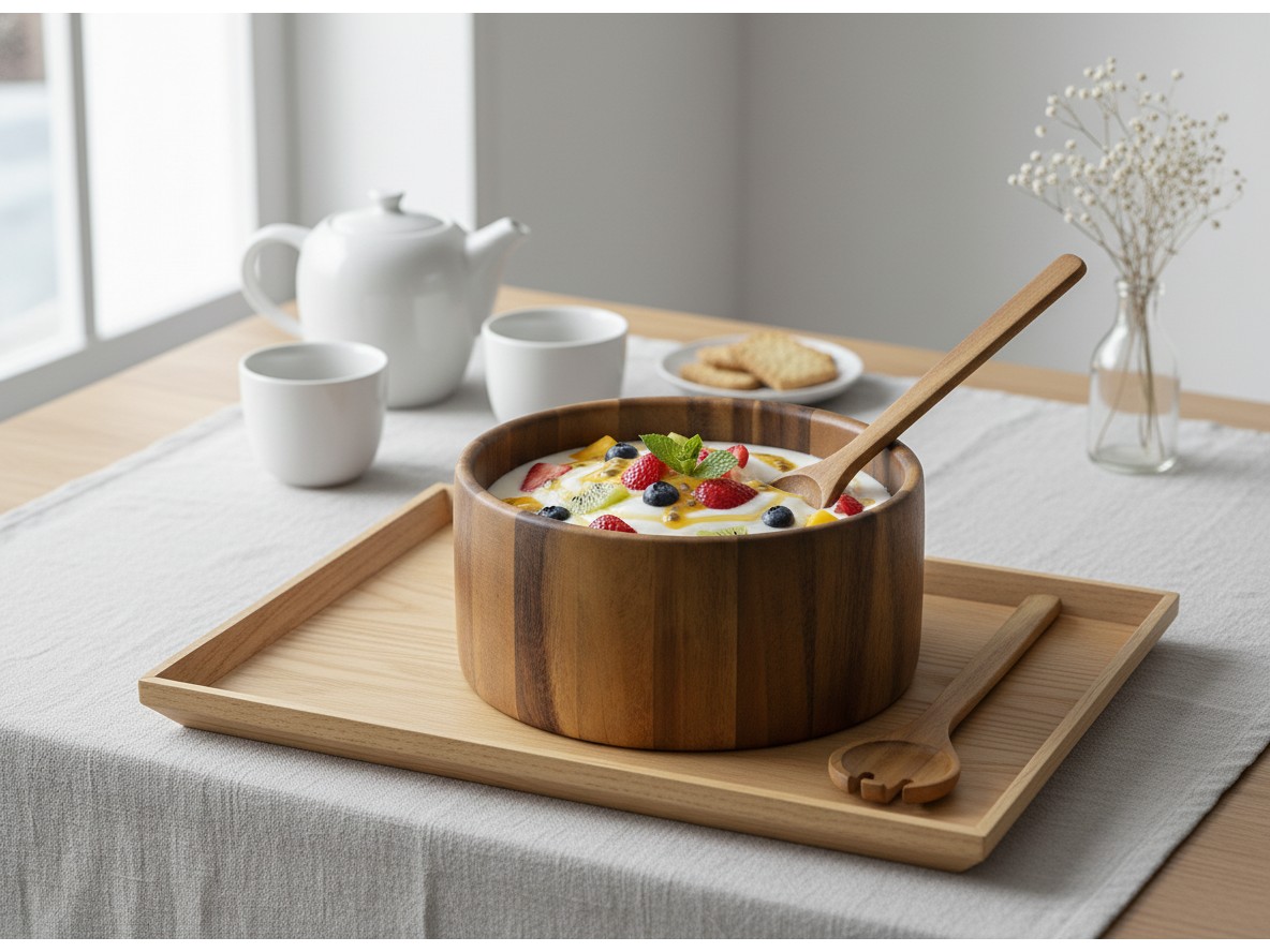 Acacia Wood Salad Bowl Set - Premium Kitchenware US/EU