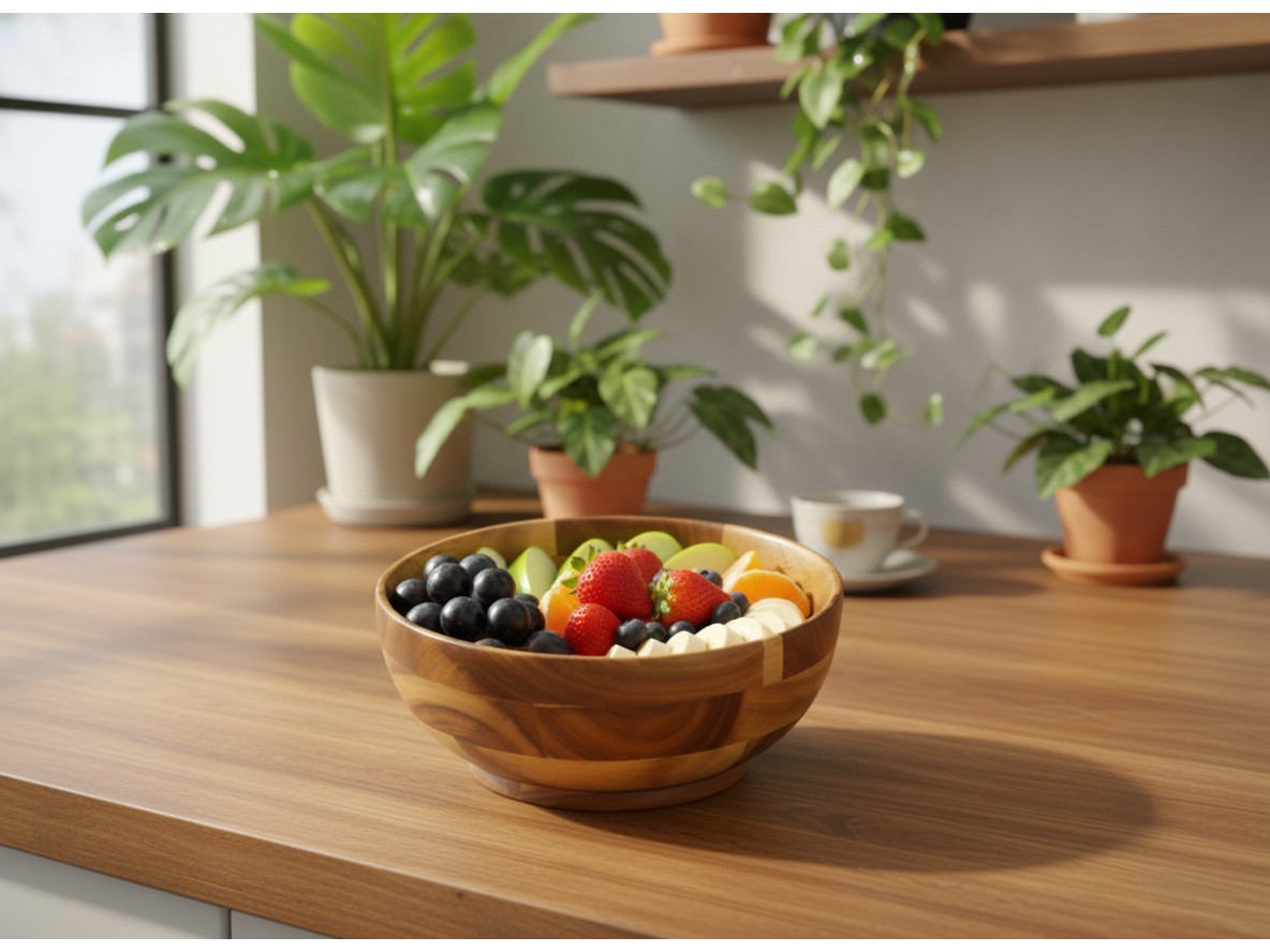 Acacia Wood Serving Bowl | Wholesale Kitchenware USA & EU