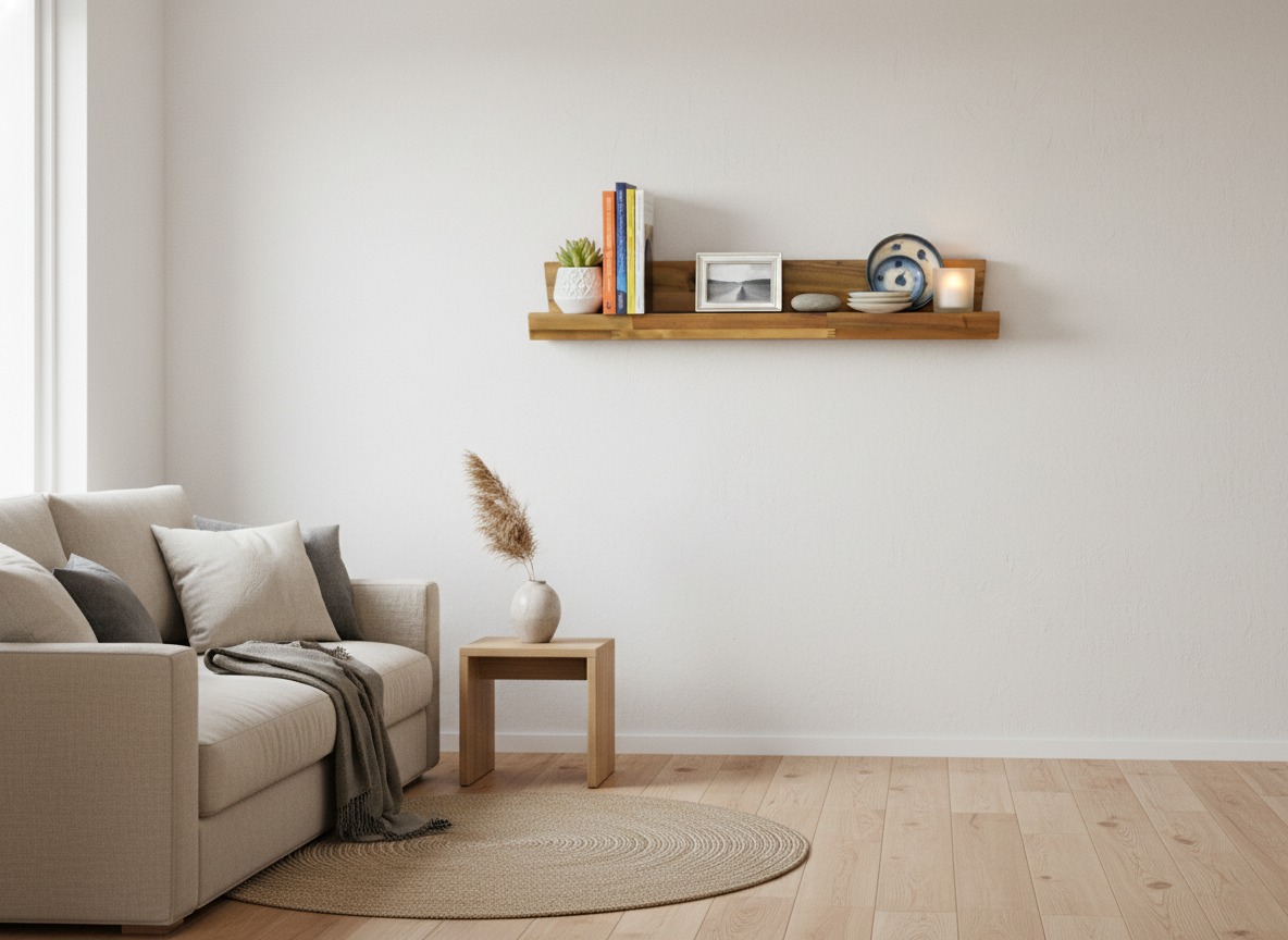 Acacia Wood U-Shelf | Premium Wall Decor | USA & EU Wholesale