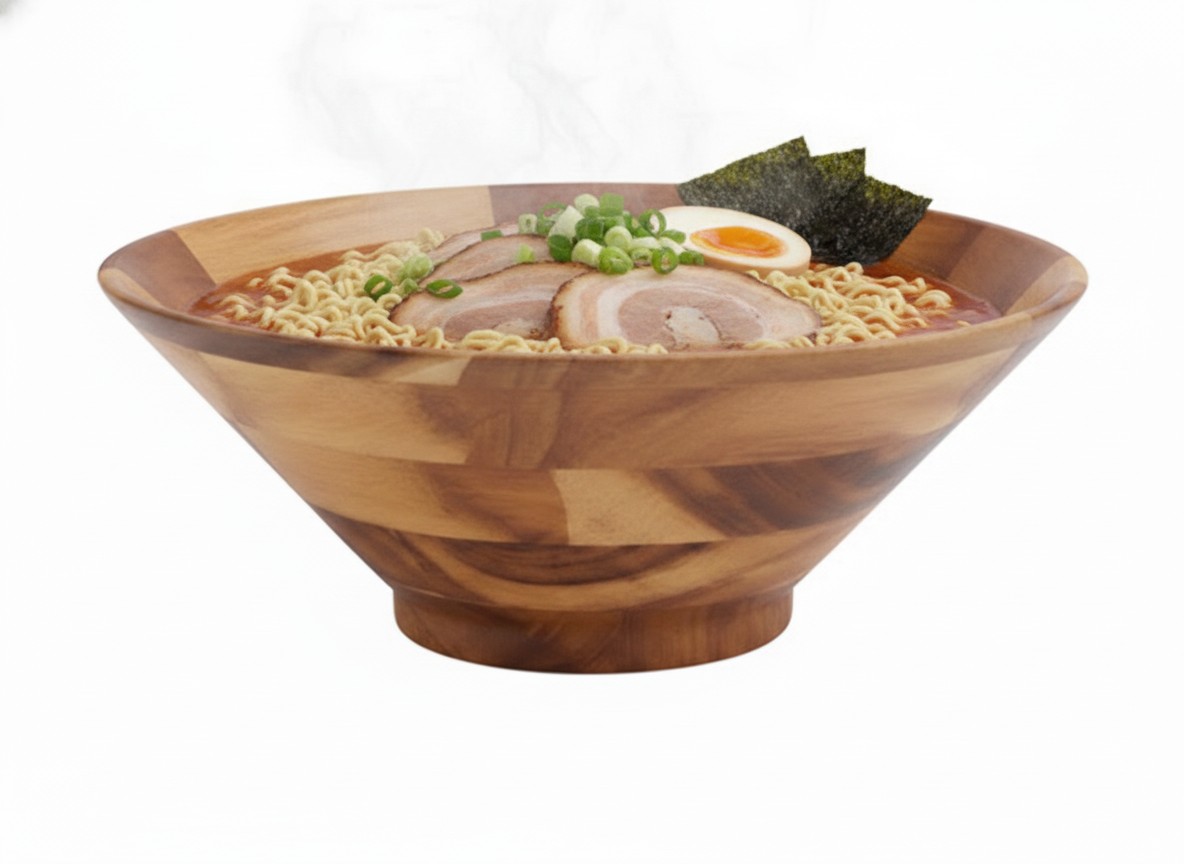 Acacia Wood Serving Bowl - Premium Tableware for US & EU