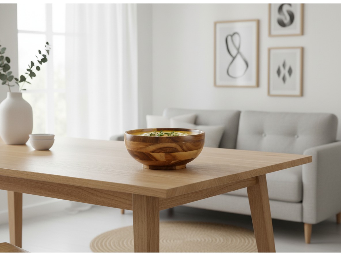 Acacia Wood Serving Bowls - Premium Tableware USA & EU