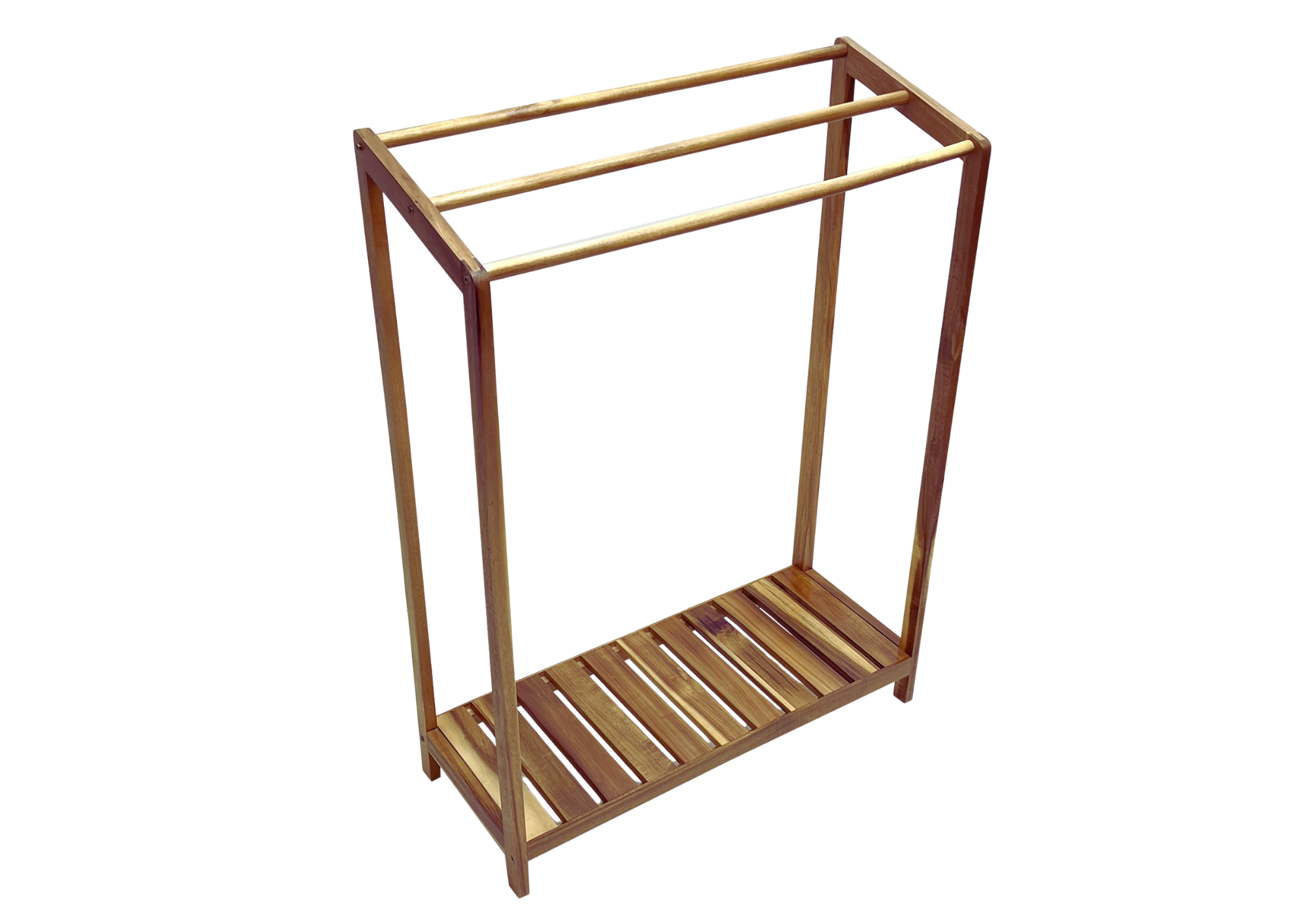 Acacia Wood Towel Rack - Sustainable Bathroom Decor for US & EU